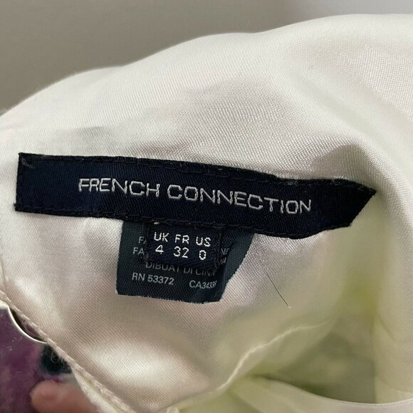 French Connection Sun Dress Yellow Flowers Size 4 - Picture 6 of 7